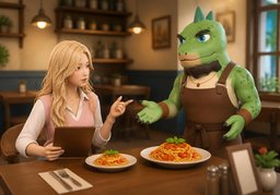 Gibt es verschiedene Portionsgrößen von ~?のイラスト