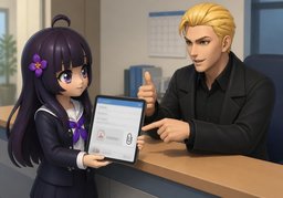 Kann ich per ~ einreichen?のイラスト