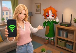 Ist die Wohnung an ~ angeschlossen?のイラスト