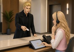 Können Sie mich an ~?のイラスト