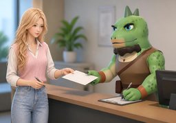 Könnten Sie mir bitte ~?のイラスト