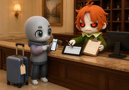 Könnten Sie mein Gepäck an ~ verschicken?のイラスト