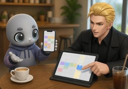 Kann ~ auf ~ verschoben werden?のイラスト