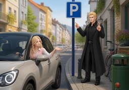Kann man ~ parken?のイラスト