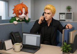 Ich werde bei ~ nachfassen.のイラスト