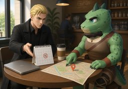 Das Meeting findet am ~ statt.のイラスト
