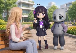 Ich habe ~ Geschwister.のイラスト
