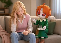 Ich leide an ~.のイラスト