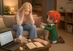 Bei ~ wird es schlimmer.のイラスト
