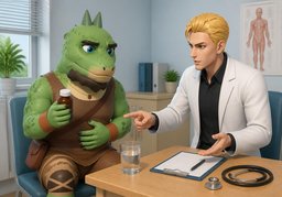 Soll ich ~ mit Essen einnehmen?のイラスト