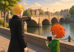 Der beste Fotopunkt ist ~.のイラスト