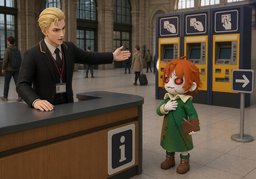 Kaufen Sie ~ am Automaten.のイラスト