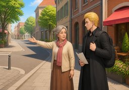Biegen Sie in ~ links ab.のイラスト