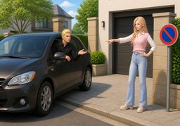 Sie dürfen ~ nicht parken.のイラスト