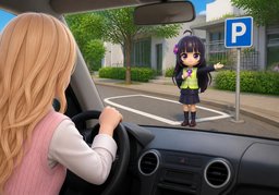Hier können Sie parken.のイラスト