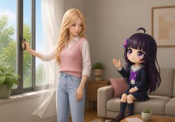 Soll ich ~ aufmachen?のイラスト