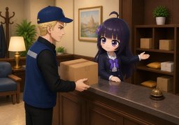 Darf der Zusteller bei ~ abgeben?のイラスト