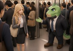 Könnten Sie mich bitte durchlassen?のイラスト