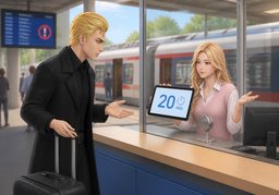 Wie viel Verspätung hat ~?のイラスト