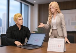 Bitte treffen Sie bis ~.のイラスト