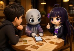 Sollen wir ~ abstimmen?のイラスト