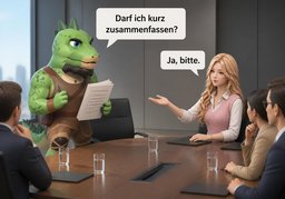 Darf ich kurz zusammenfassen?のイラスト