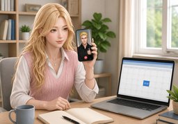 Könnten wir ~ telefonisch besprechen?のイラスト
