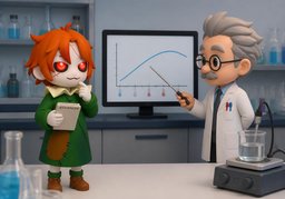 Die X-Achse zeigt ~.のイラスト