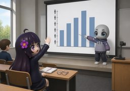 Die Y-Achse zeigt ~.のイラスト