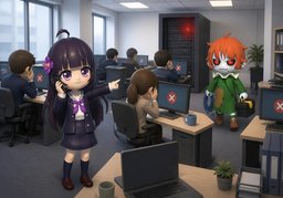 Eine Eskalation an ~ ist vorgesehen.のイラスト