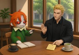 Ich gehe jetzt kurz auf ~ ein.のイラスト