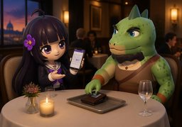 Beim ~ lade ich Sie ein.のイラスト