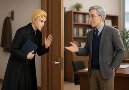 Entschuldigen Sie ~ die Unterbrechung.のイラスト