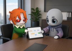 Lassen Sie uns ~ vereinbaren.のイラスト