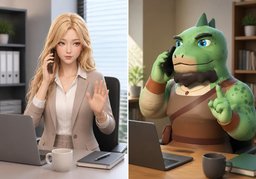 Darf ich kurz auflegen?のイラスト