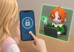 Bitte schalten Sie ~ frei.のイラスト