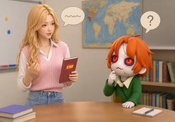 ~ spricht ~.のイラスト