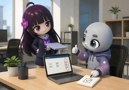 Ich erledige das bis ~.のイラスト