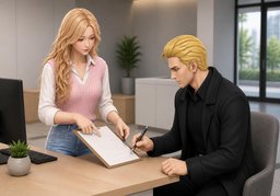 Ich brauche Ihre Unterschrift für ~.のイラスト