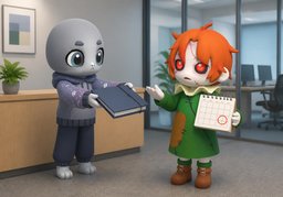 Sie müssen ~ absolvieren.のイラスト