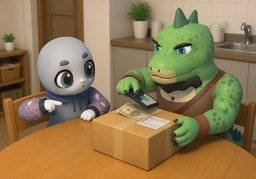 Wer trägt die Versandkosten für ~?のイラスト