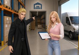 Die Waren sind im ~.のイラスト