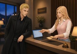Die Buchung ist auf den Namen ~.のイラスト