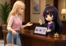 Kann ich ~ mit ~ buchen?のイラスト