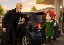 Ist ~ vollgetankt?のイラスト