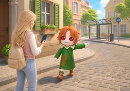Wie komme ich am schnellsten zur ~?のイラスト