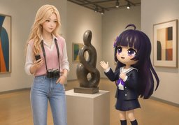 Ich habe ~ besichtigt.のイラスト