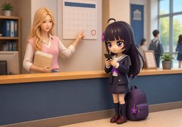 Könnten Sie bis ~ antworten?のイラスト