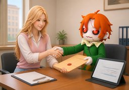 Ich werde ~ bis ~ erledigen.のイラスト