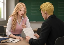 Korrigieren Sie mich bitte, wenn ich ~ sage.のイラスト